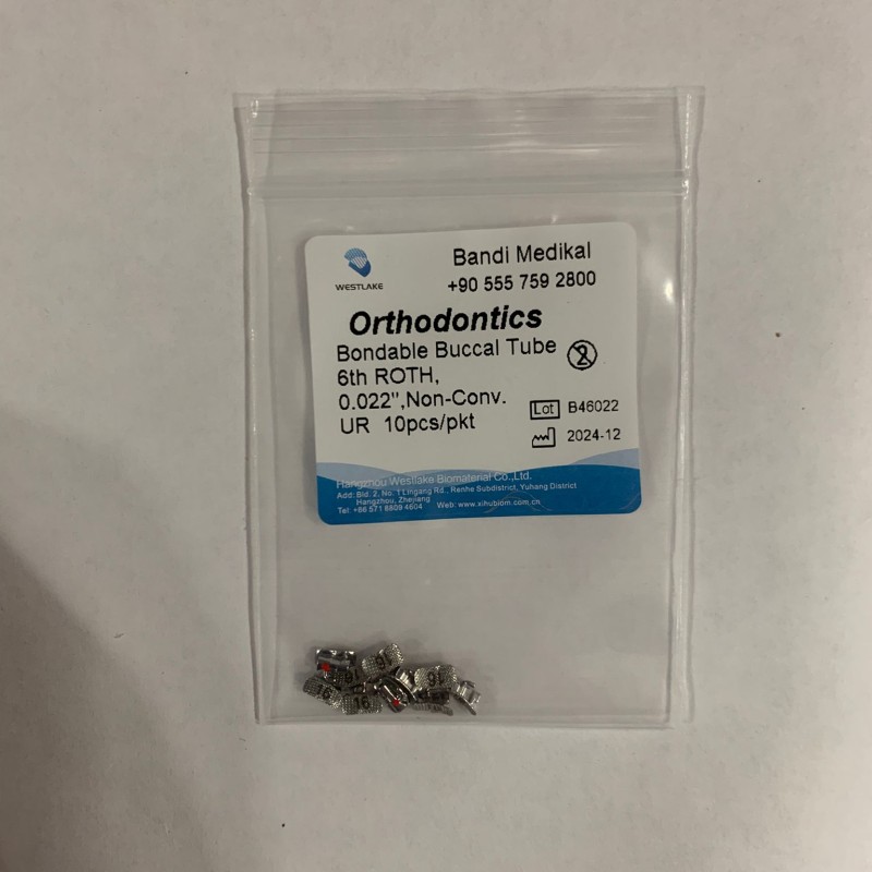 Buccal Tube 6th ROTH 0,22 UR,UL,LR,LL 10 pcs