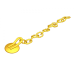 Lingual Button Chain Gold - 10lu paket