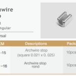 Stopper - Arcwire Stop Rectangular 10lu paket
