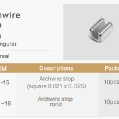 Stopper - Arcwire Stop Rectangular 10lu paket