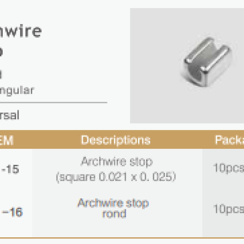 Stopper - Arcwire Stop Rectangular 10lu paket